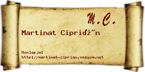 Martinat Ciprián névjegykártya